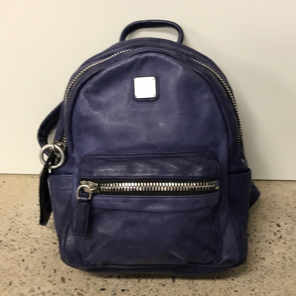 MCM Backpack. Purple leather, Silver - Picture 3 of 11